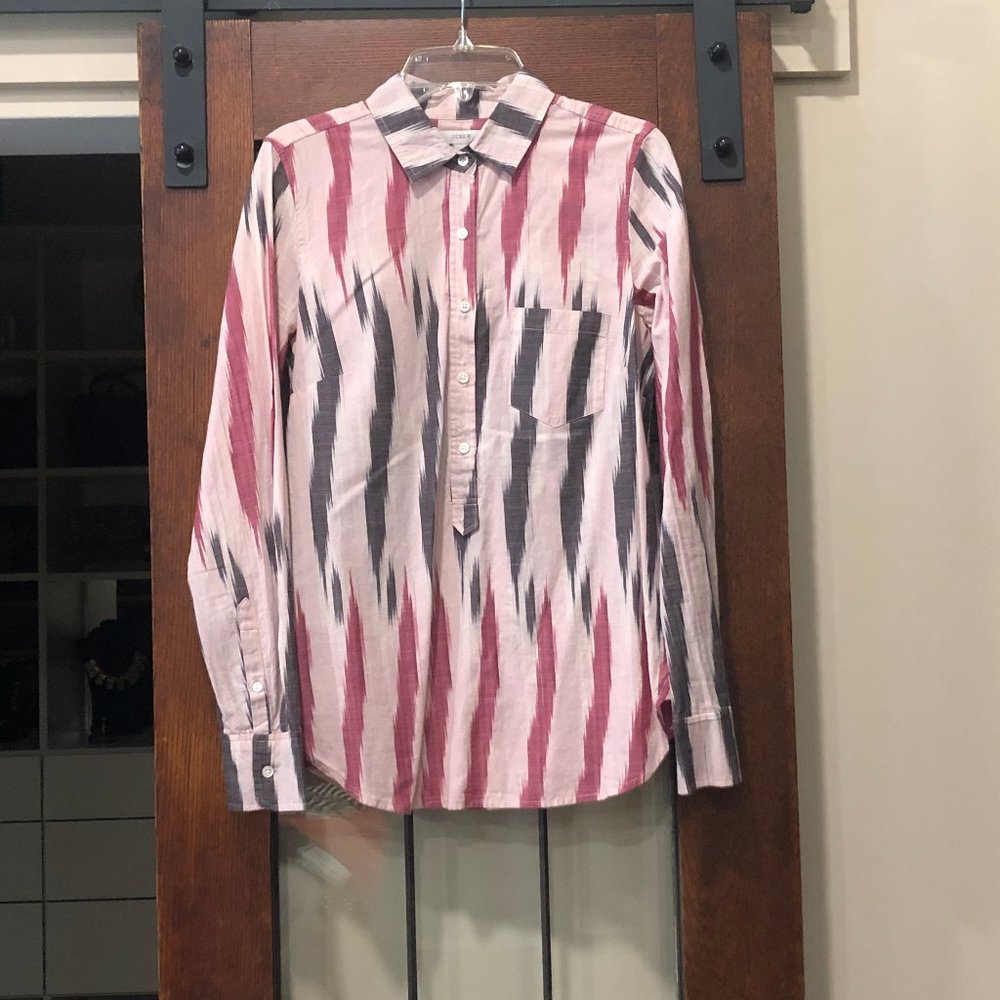 J. Crew Faded Striped Buttoned Shirt